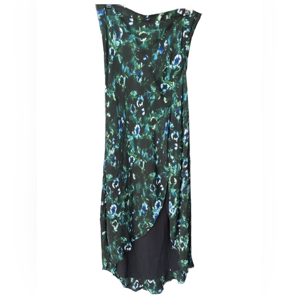 Haute Hippie NWT 100% Silk Maxi high low SLIT skirt, size 6🖤 - Picture 2 of 8